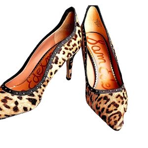 Sam Edelman Sexy Leopard Print Heel Pump Size 5.5 NWT